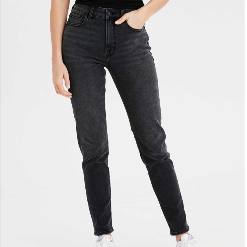 american eagle stretch mom jeans